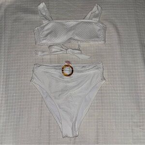 Xhilaration White Bikini with Ring Accent